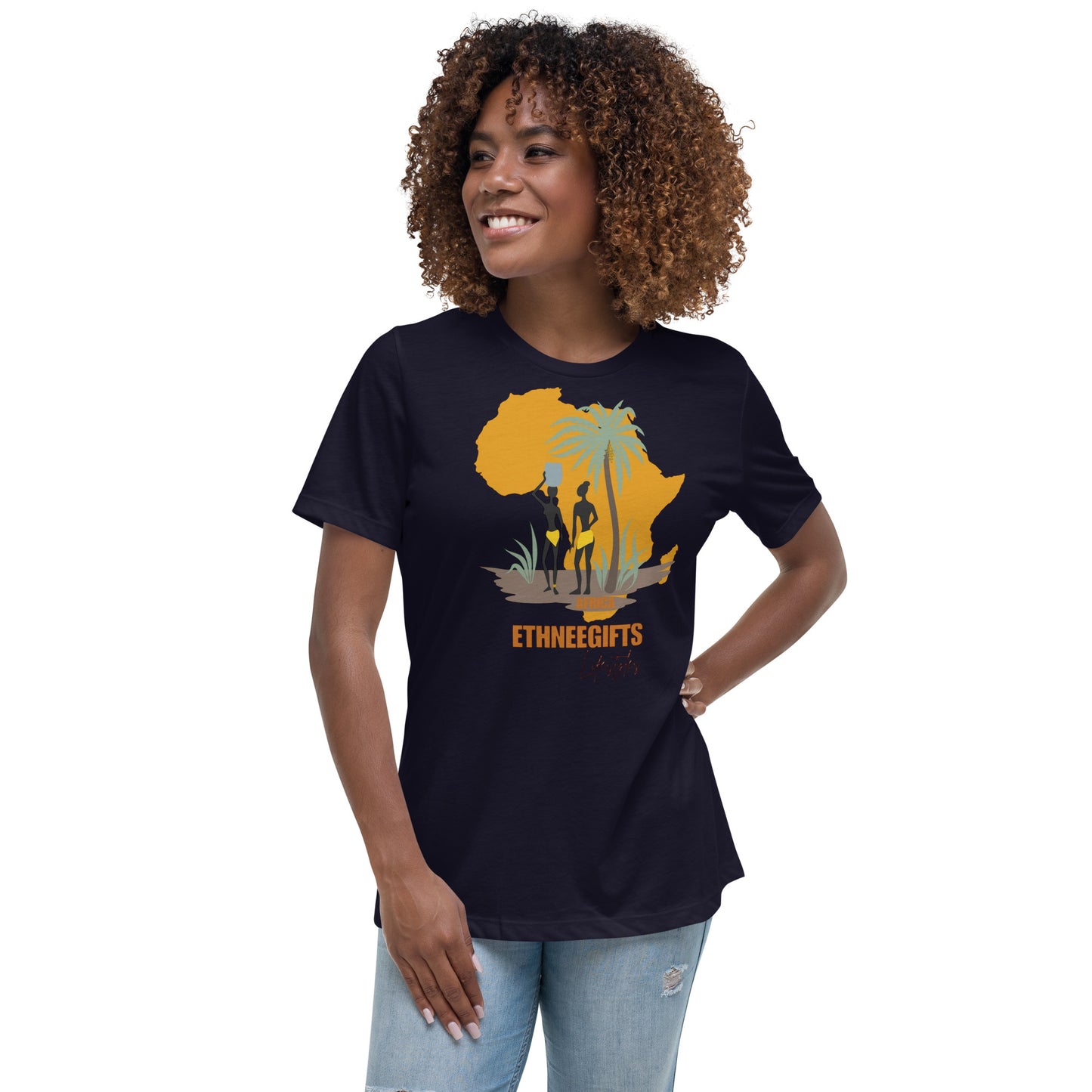 ETHNEEGIFTS Women's Relaxed T-Shirt AFRICA